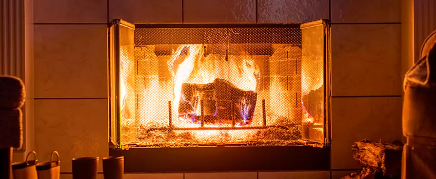 Mendota Hearth Landscape Fireplace Installation in Hoboken, New Jersey